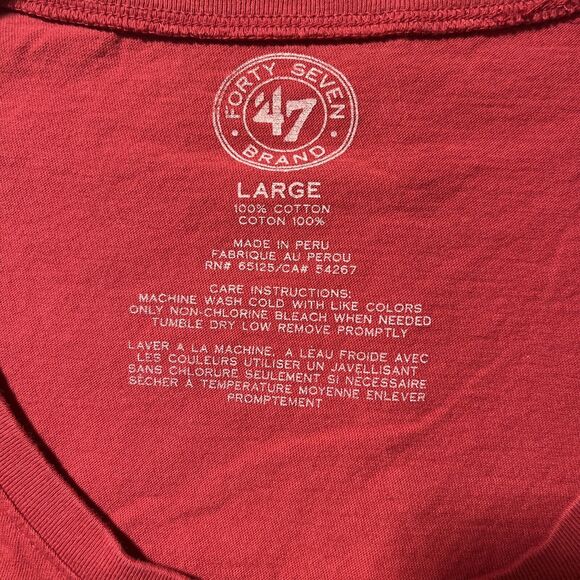 47 Brand St Louis Cardinals Red Athletic Stripe T Shirt Women Large - Picture 2 of 6